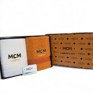 MCM Legere Towel Set - White and Orange